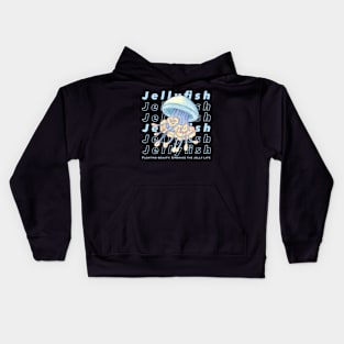 Floating beauty: Embrace the jelly life Kids Hoodie